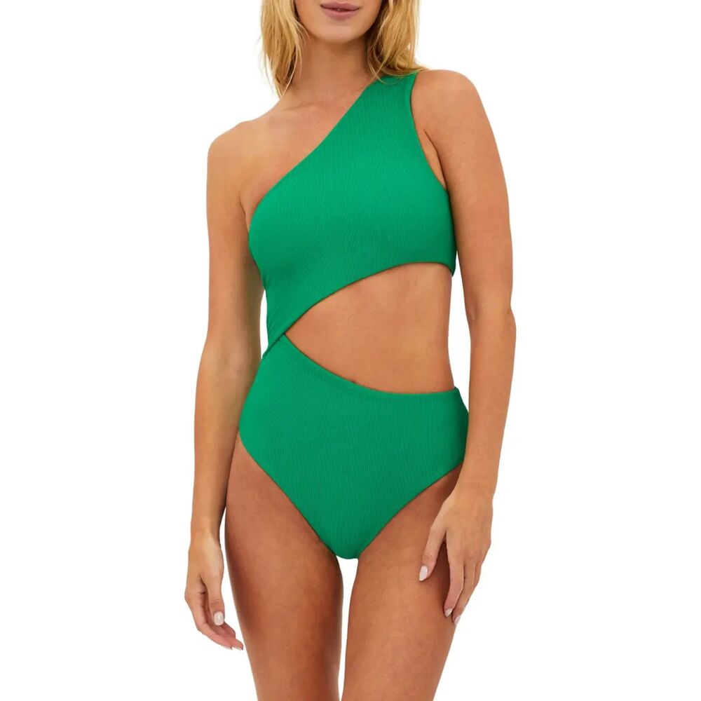 Beach Riot Celine Cutout One-Shoulder One-Piece Swimsuit, size S